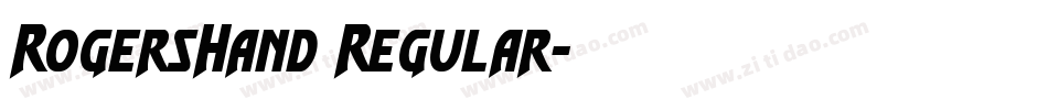 RogersHand Regular字体转换